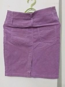 Cordrouy Thick Pink Mini Skirt