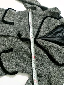 Chic Tweed Blazer with Black Trim XS