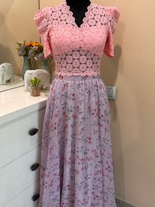 Pink Lace Top &amp;