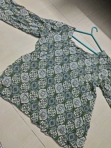 Printed Green Kurta