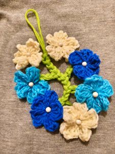 Handmade Crocheted Flower Phone charm 🧿