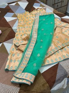 Embroidered Ethnic Skirt - Peach