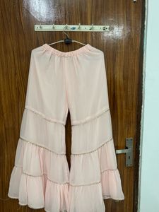 Pink Tiered Palazzo Pants