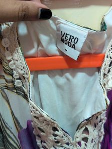 Vero Moda Peacock Print Kaftan Dress