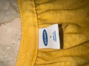 Yellow Sleeveless V-Neck Top