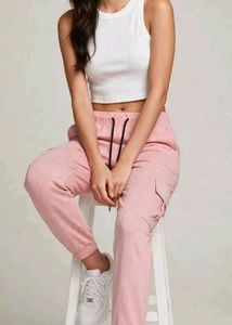 Pink Cargo Joggers