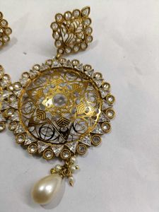 Traditional Kundan, Pearl Earrings