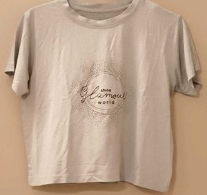 Graphic Print cropped tshirt
