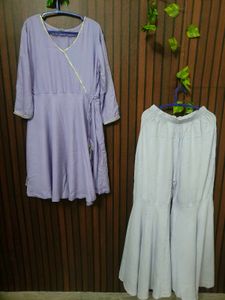 Lavender Kurta and Palazzo Set