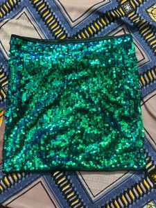 Green Shimmery Skirt