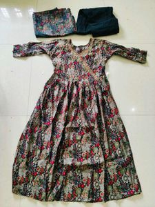 Elegant Floral Print Kurta Set with Dupatta