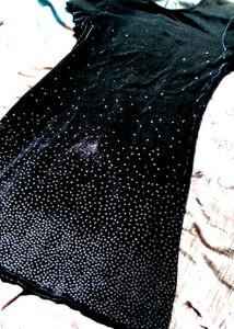 Black 🖤 Velvet Western Dress 👗