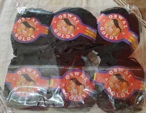 Oswal Goldy Black Wool Yarn - Pack of 6