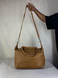 Authentic Longchamp Le Pliage Cuir Leather Satchel