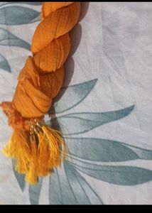 Orange Dupatta with Tassels
