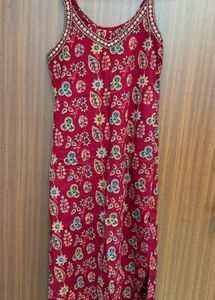 Bohemian Floral Print kurta set