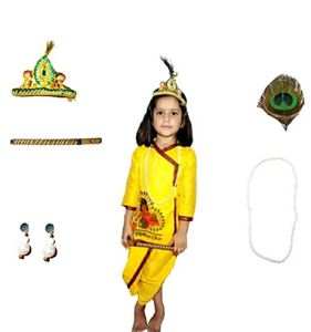 Krishna Kids Costume Wear With Pencil Set Gift
