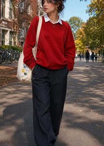 Classic Red Crew Neck Sweater