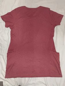 Casual Maroon T-Shirt Dress
