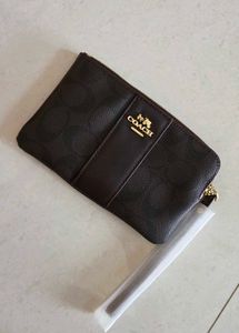 Coach Signature Canvas Wristlet
