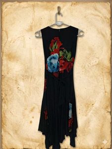 Chic Black Floral Print Dress