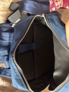 Navy &amp; Pink 'Move Forward' Backpack with waist bag