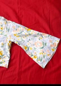 Floral Tie-Front Blouse