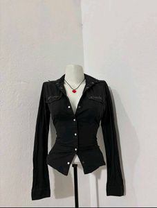 Chic Black Button-Up Shirt