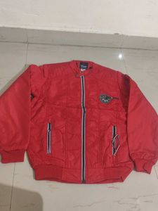 Men's Red Quilted Bomber Jacket