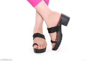 Casual Solid Ankle Strap Block Sandal Heels Women