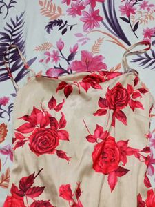 Vintage Rose Print Slip Dress 👗❤