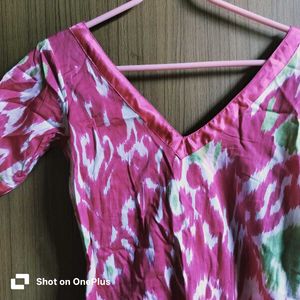 Designer Pink Printed Kurta