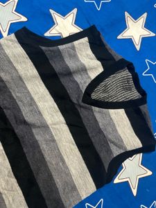 Striped Sleeveless Sweater