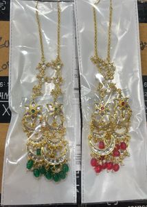 Set of 2 Elegant Kundan Earring