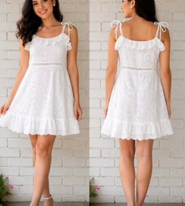Chic White Broderie Anglaise Sundress