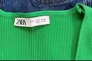 Zara Green Knit Cardigan
