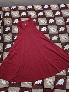 Women fit and flare below knee lenth dress