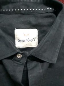 Smart Guy's Black Casual Shirt