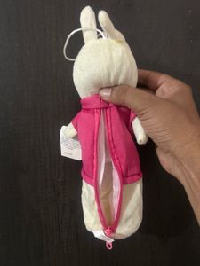 cute plush rabbit pencil case or bag charm with
