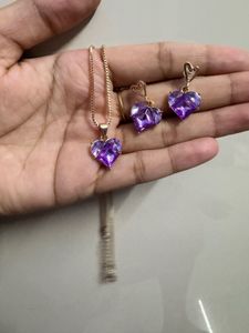 Plum Lilac Love Jewellery set and Body lotion Duo