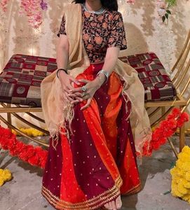 Rust Orange Lehenga Choli