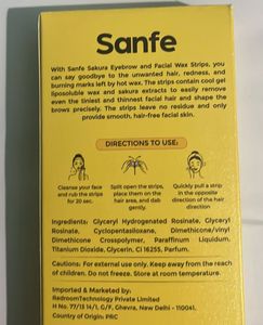 Sanfe Face wax strips