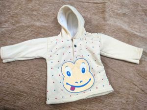 Cute Frog Print Baby Hoodie and Pants Set