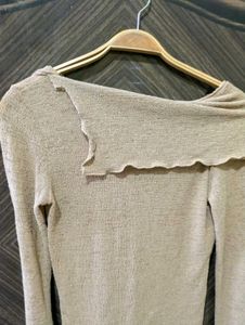 Cozy Off-Shoulder Long Sleeve Top