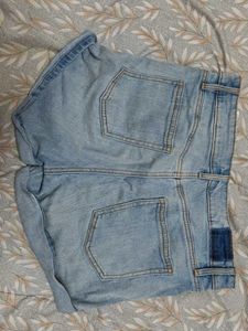 Distressed Denim Cuffed Shorts