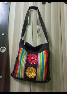 Rainbow Floral Shoulder Bag
