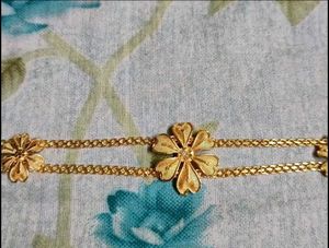Gold Plated Flower Mangtika/chokar for girls