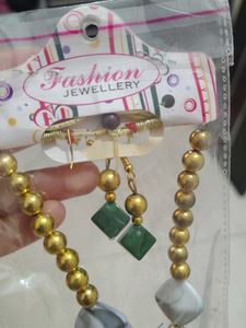 Colorful Gemstone Necklace &amp; Earring Set