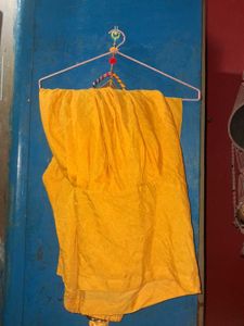 Yellow Embroidered patiala Kurta set