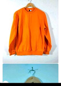 Vibrant Orange Knit Sweater